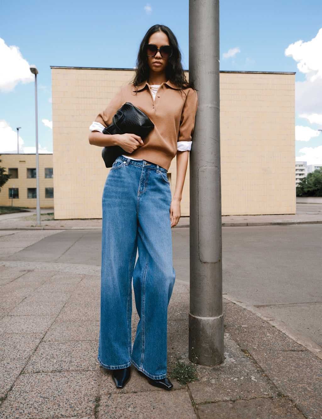 Marks & Spencer M&S The Wide-Leg Jeans Mid Blue