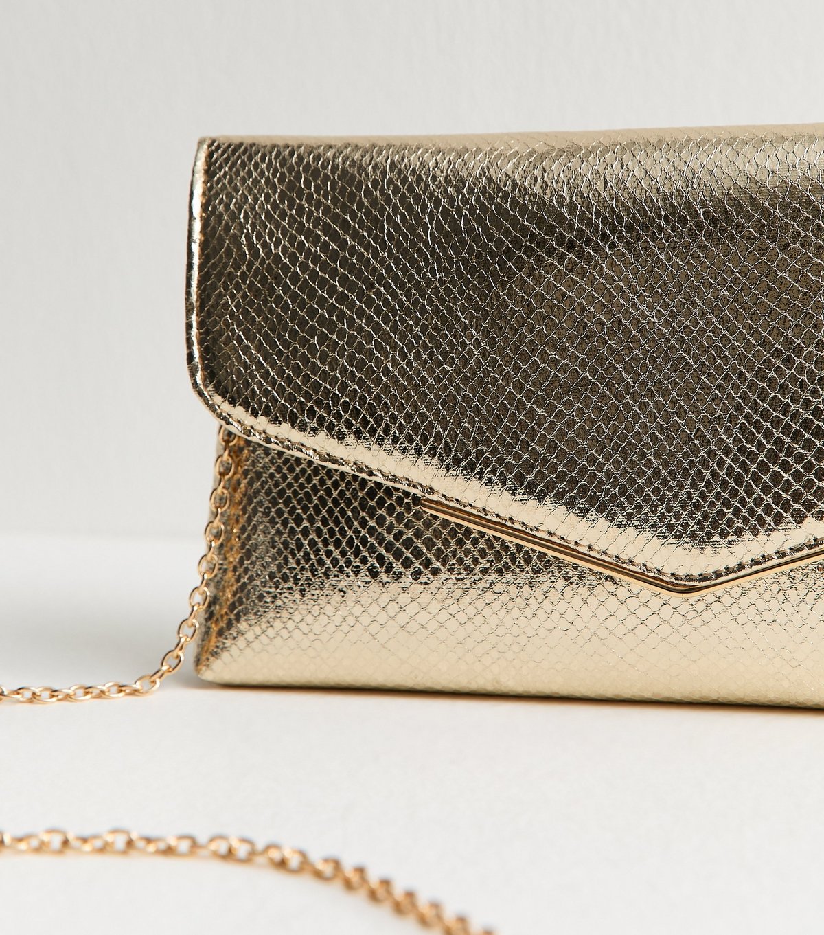 New Look Gold Faux Leather Envelope Shoulder Bag New Look - 3