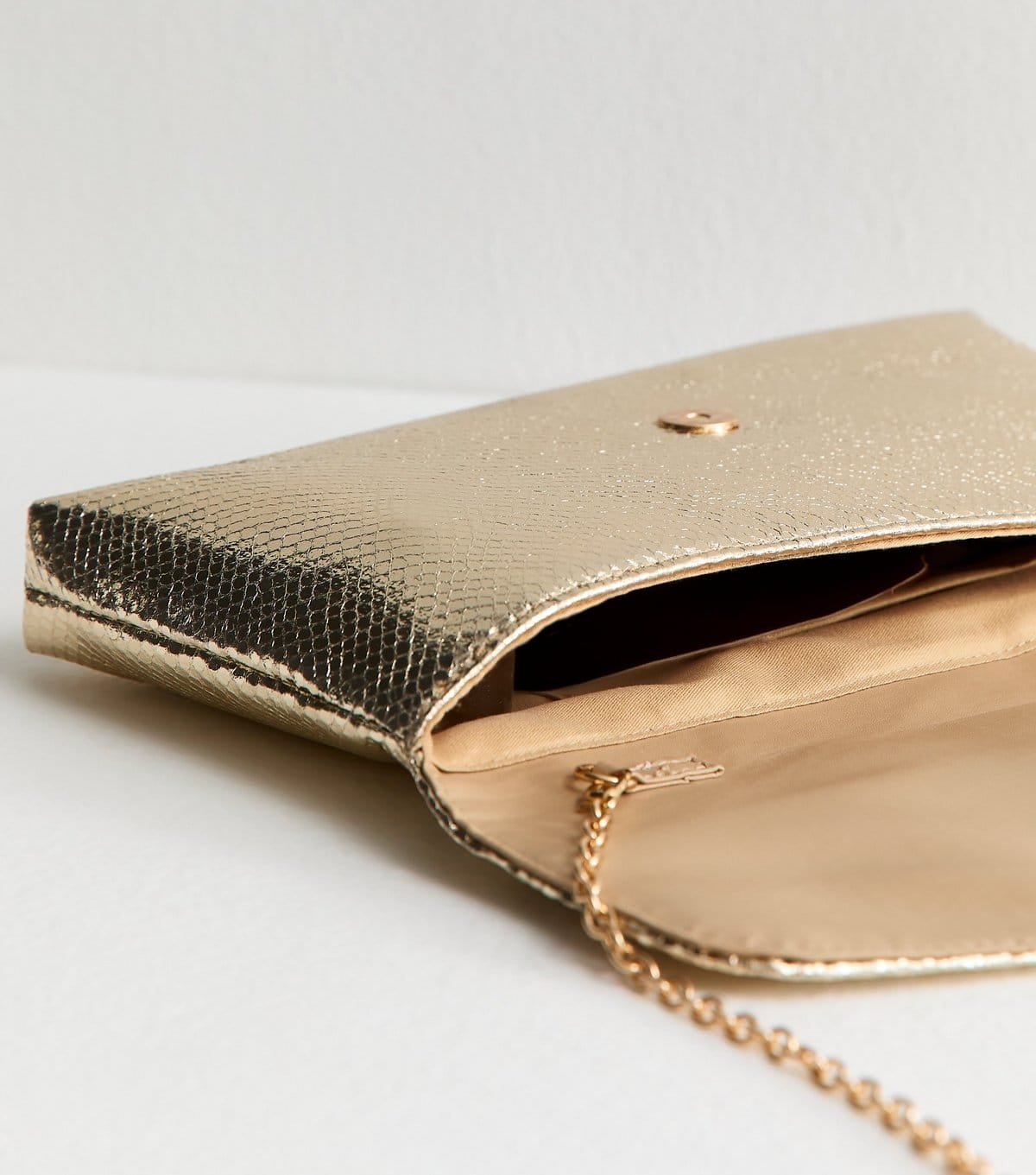 New Look Gold Faux Leather Envelope Shoulder Bag New Look - 4