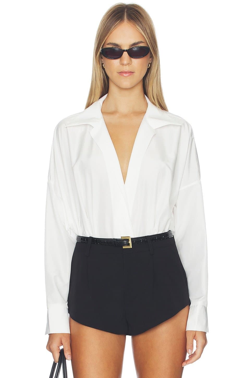 revolve Super Oversized Boyfriend Shirt Bodysuit