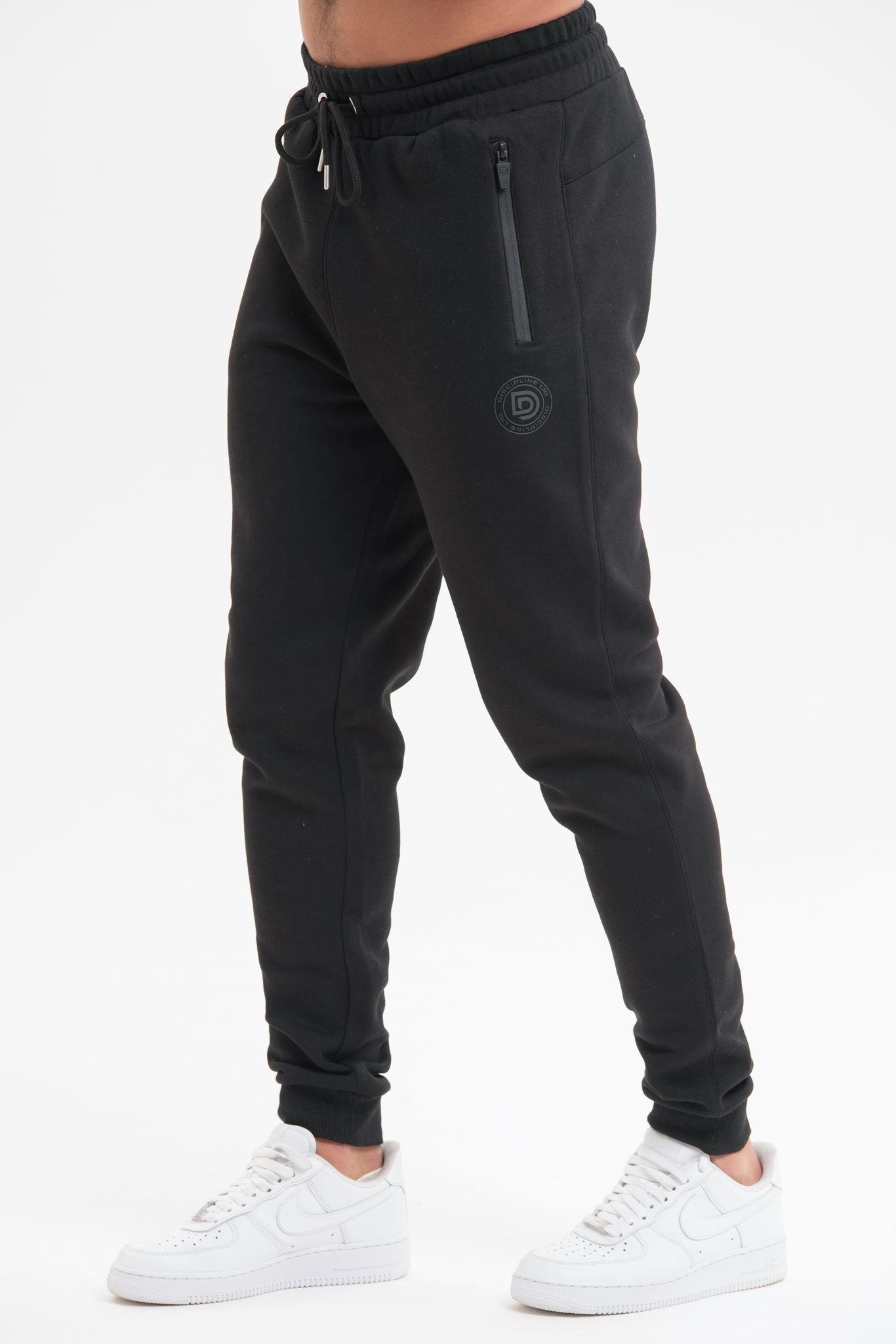 Discipline 365 Discipline 365 Men's Discipline Slim Fit Joggers with Cuff Detail & Pockets in Black - 2