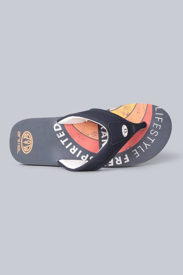 Animal Animal Men's Jekyl All Over Printed Lightweight Flip Flop in Amber - 2