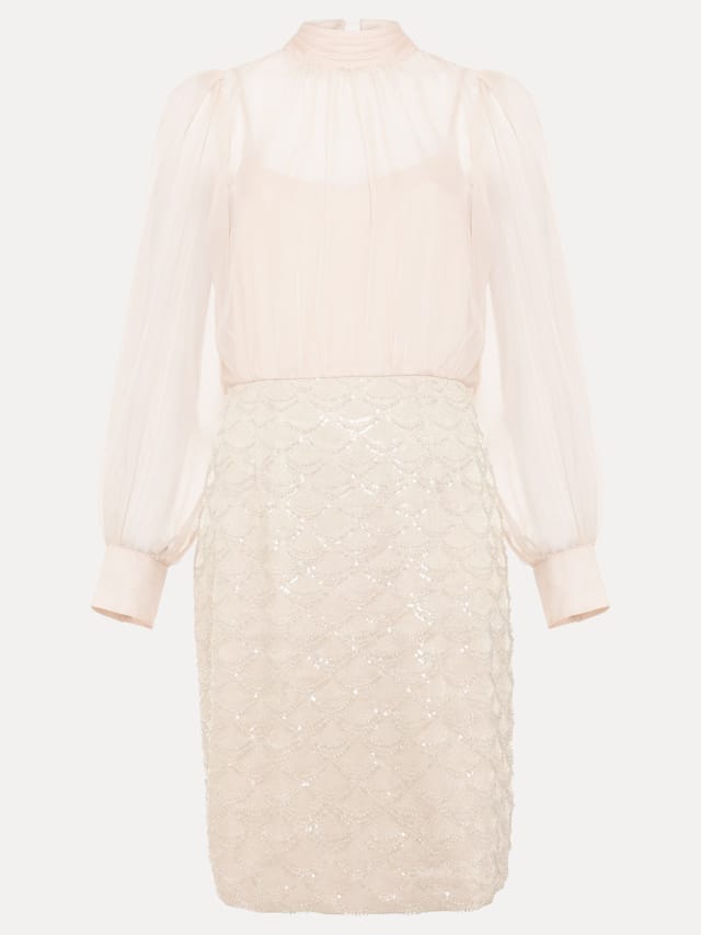 Phase Eight Phase Eight Women's Amina Sequin Dress in Off-White - 2
