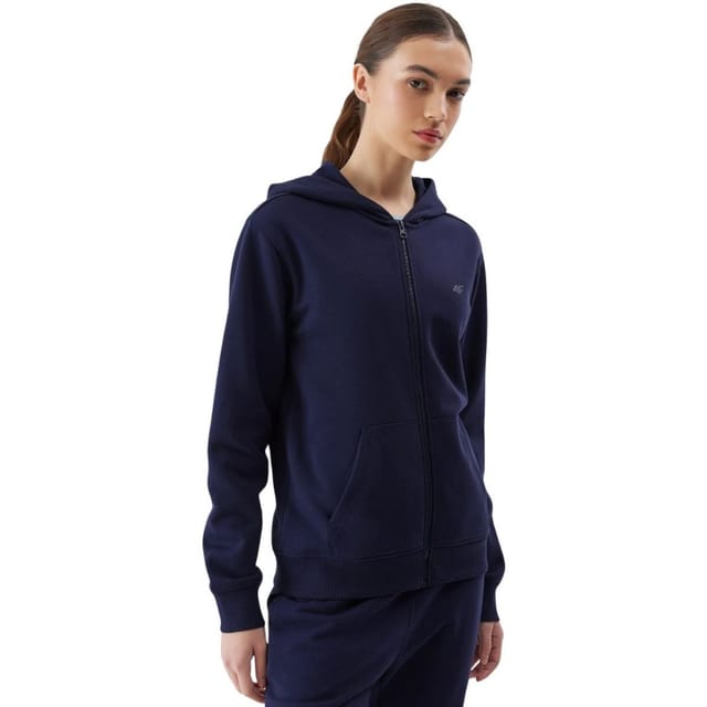 4F 4F Women's WSS24TSWSF0956 Full Zip Hoodie in Navy - 3