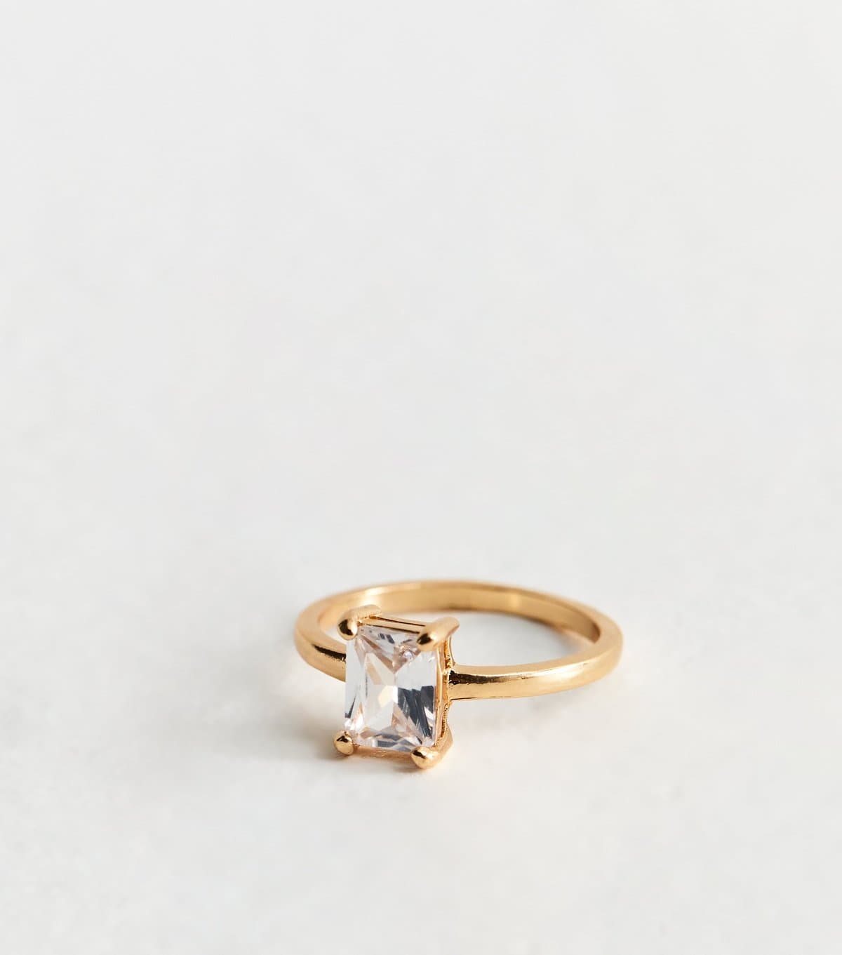New Look Gold Tone Cubic Zirconia Ring New Look
