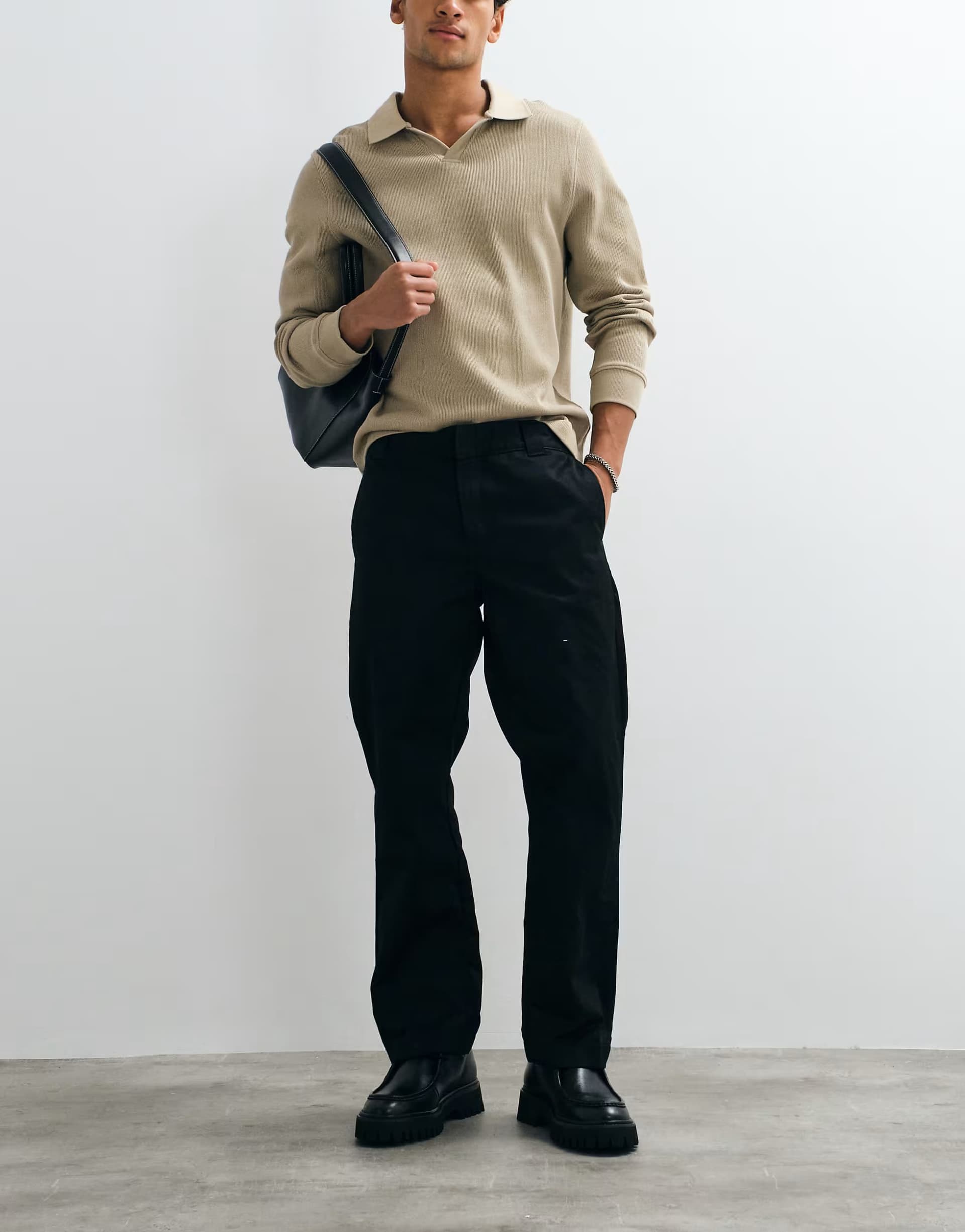 ASOS Carhartt WIP Master relaxed tapered-fit pant in black