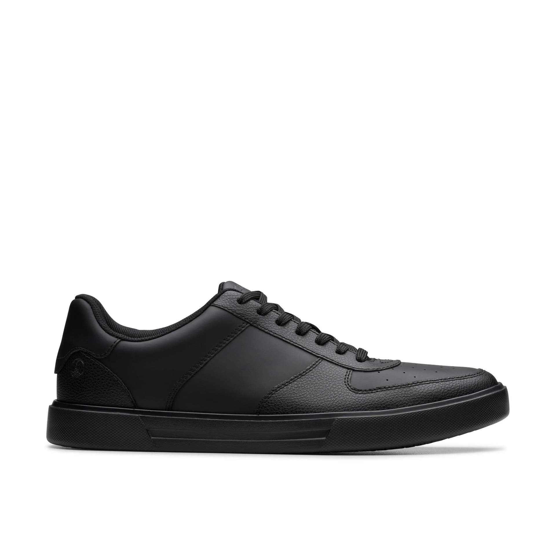 Clarks Clarks Men's Romsey Tie Black Leather Trainers, Lace Up