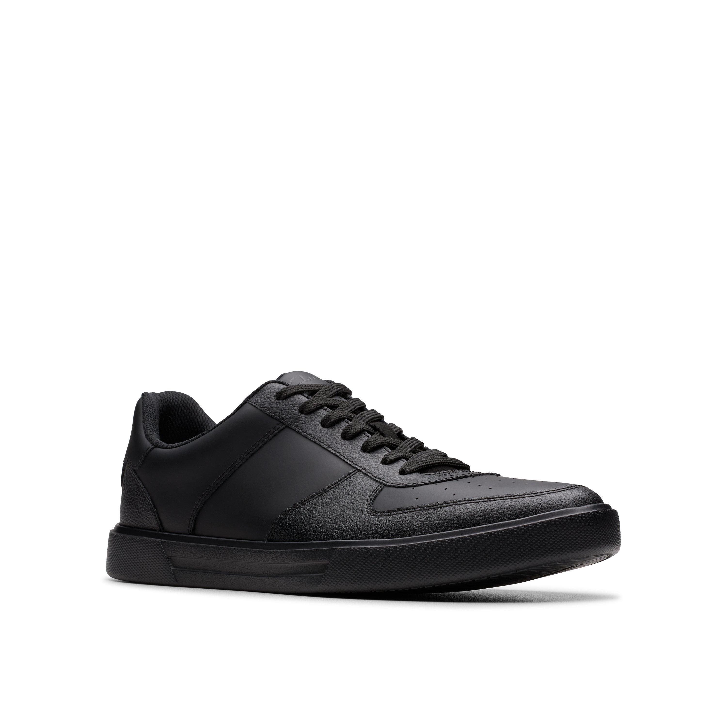 Clarks Clarks Men's Romsey Tie Black Leather Trainers, Lace Up - 4