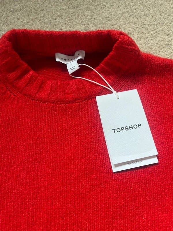 Topshop Red knitted jumper