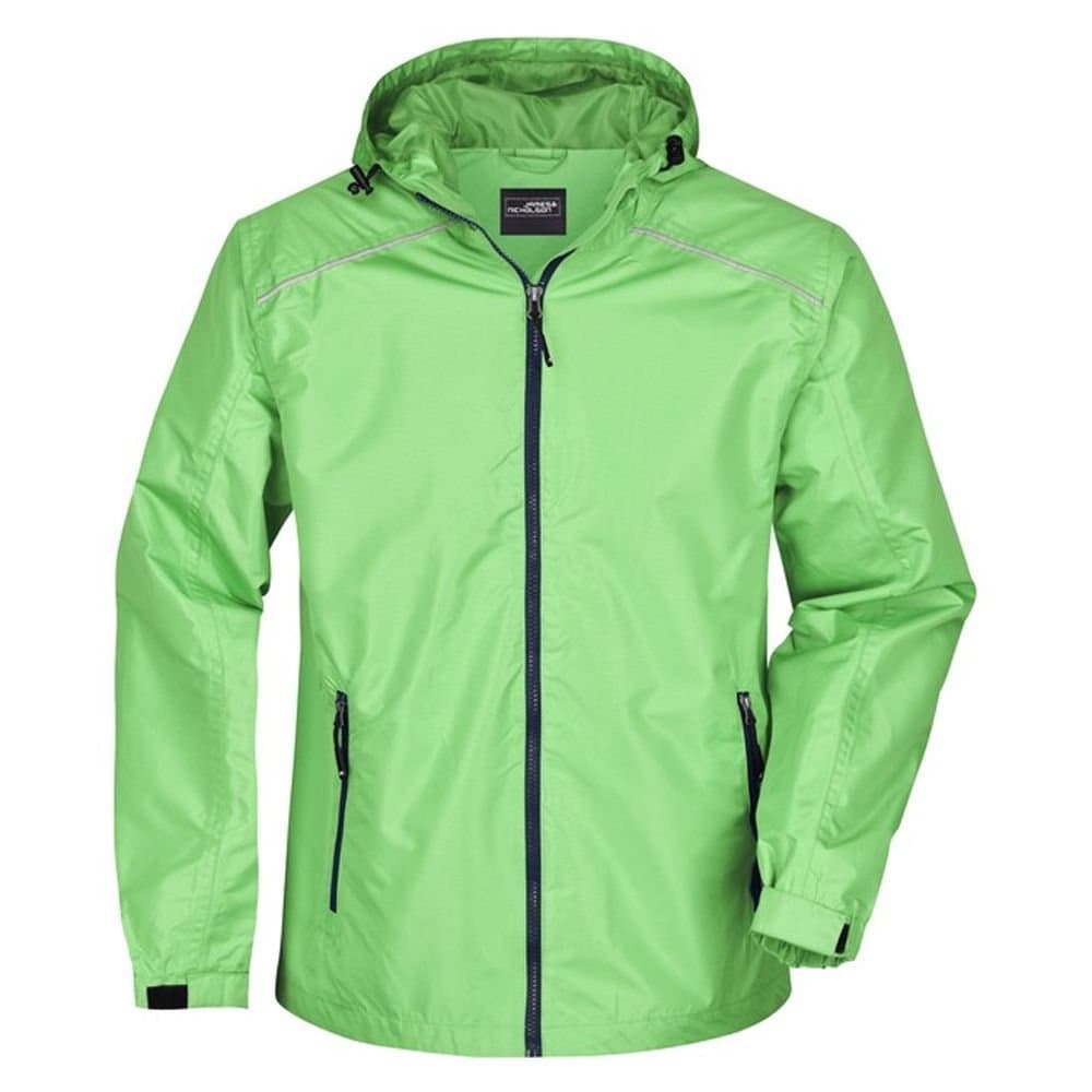 James and Nicholson James and Nicholson Men's Waterproof Jacket in Bright Green