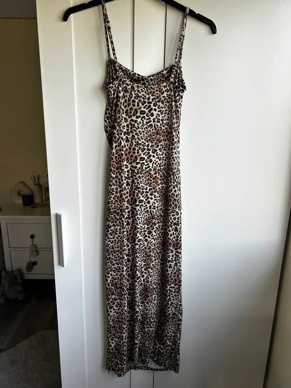 Bershka Leopard print maxi dress
