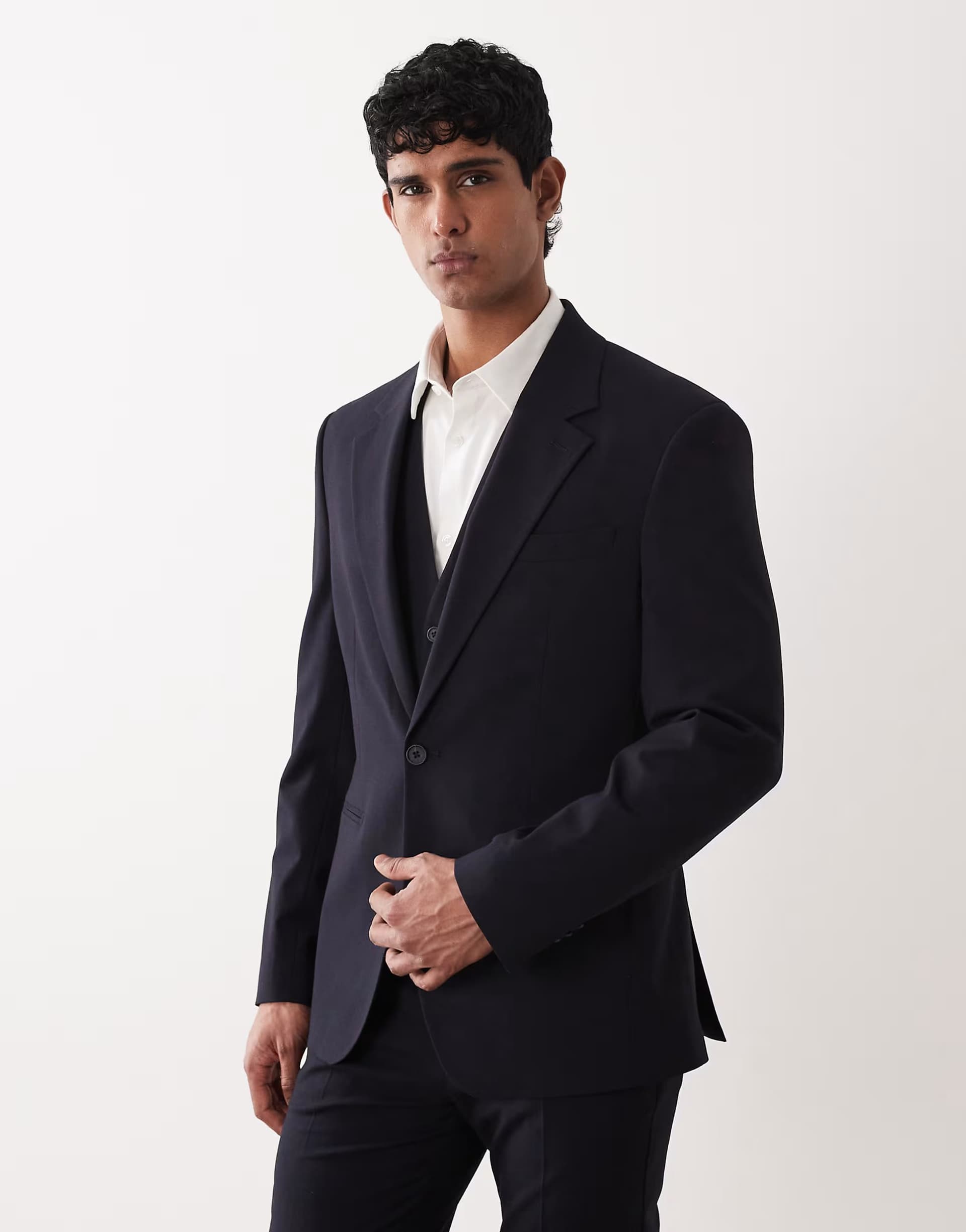 ASOS ASOS DESIGN slim suit blazer in navy