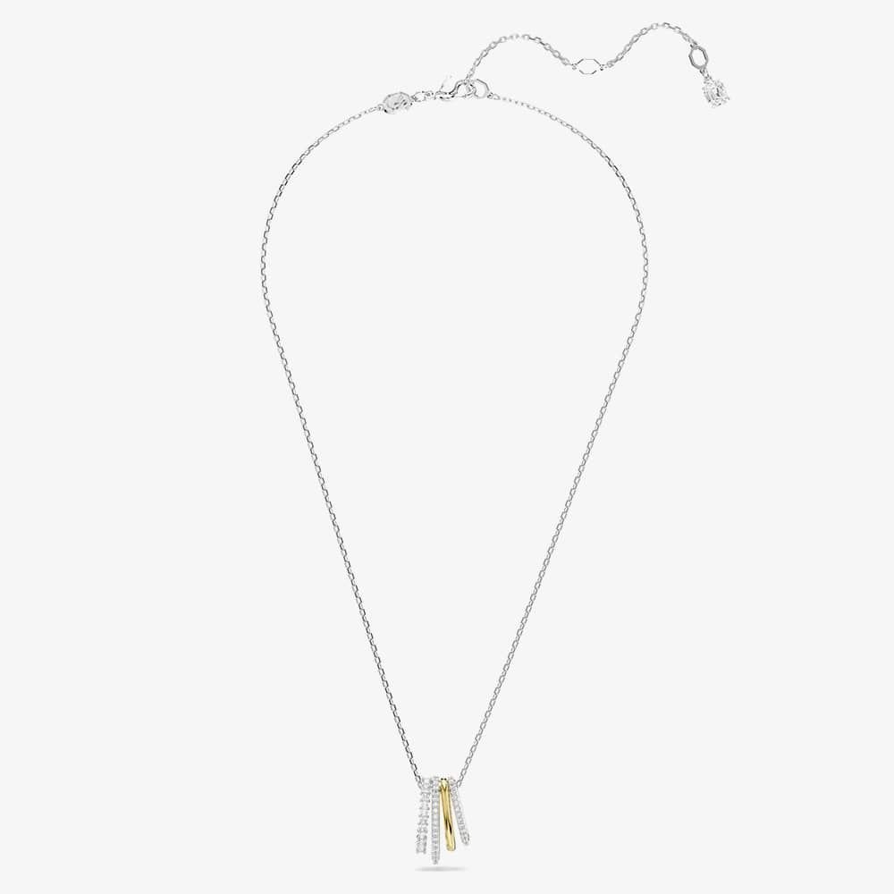 Swarovski Swarovski Women's Hyperbola Gold & Rhodium Plated Mini Hoop Pendant Necklace 5696626 - 2