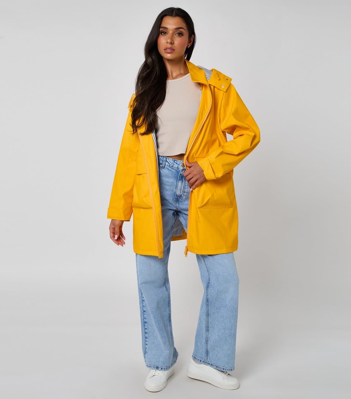 Urban Bliss Urban Bliss Yellow Rubberised Raincoat