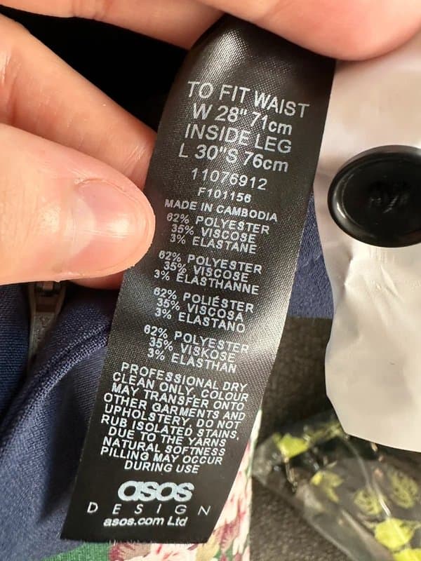 ASOS ASOS design W28 L30 men trousers suit formal business smoking