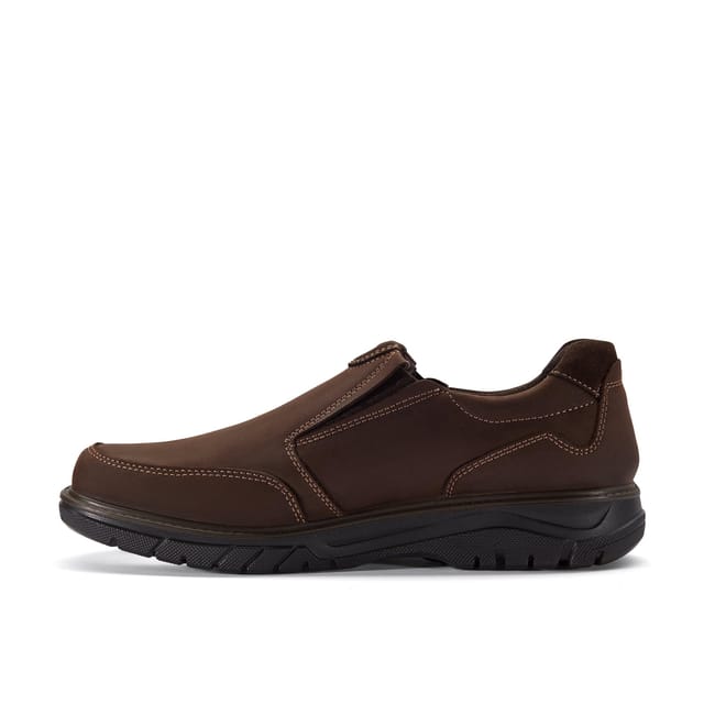 Clarks Clarks Men's Renzo Easy Dark Brown Leather Slip Ons - 2