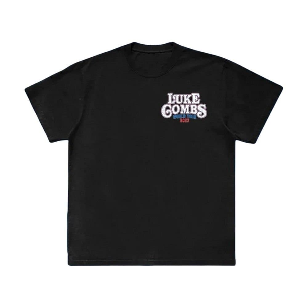 Luke Combs Luke Combs Men's Tour ´23 Skull Back Print T-Shirt in Black