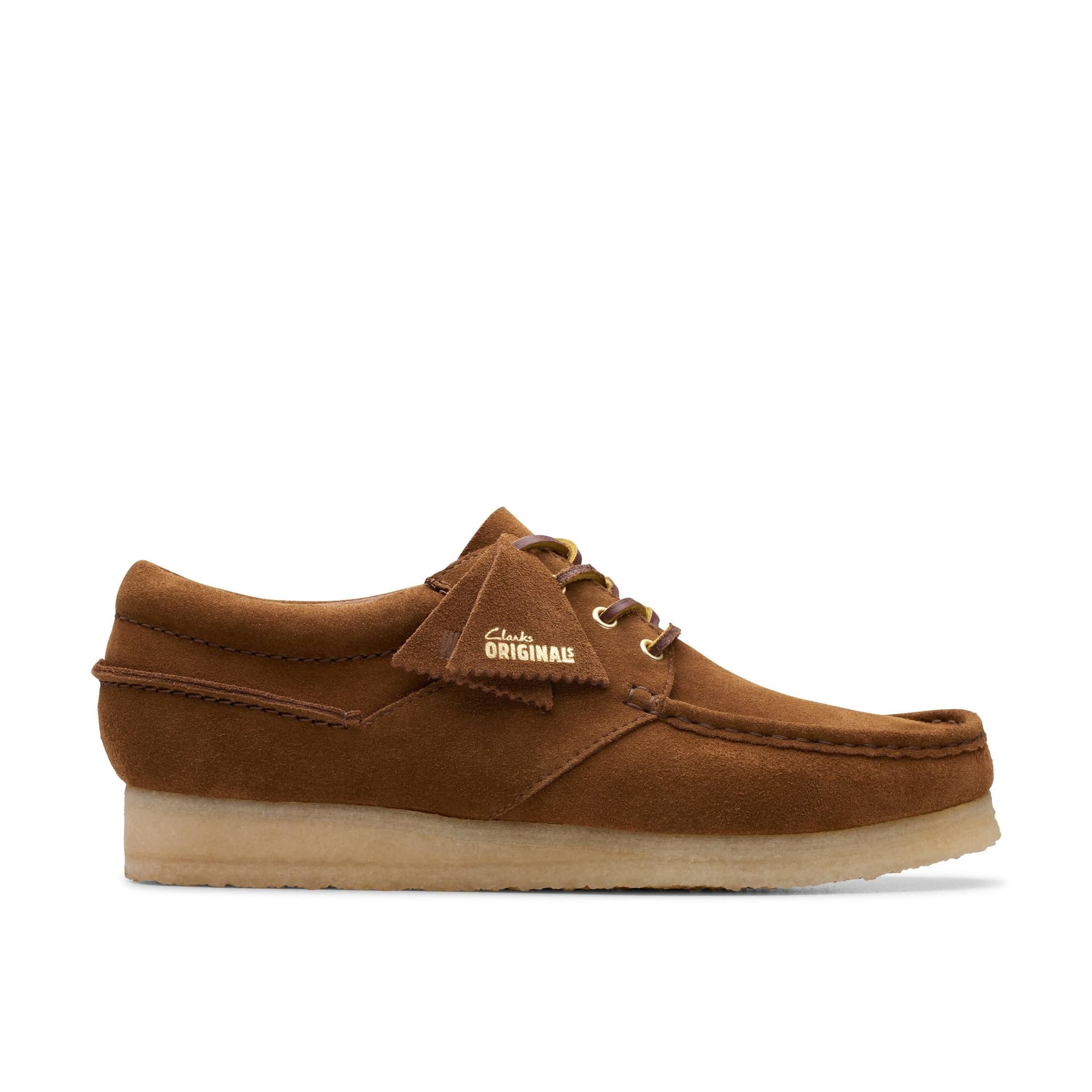 Clarks Clarks Men's Wallabee Boat Cola Suede Wallabee, Boat Shoes, Lace Up in Brown