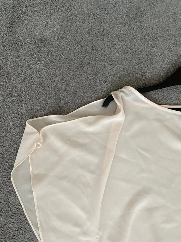 New Look Light Pink Chiffon Cold Shoulder Top