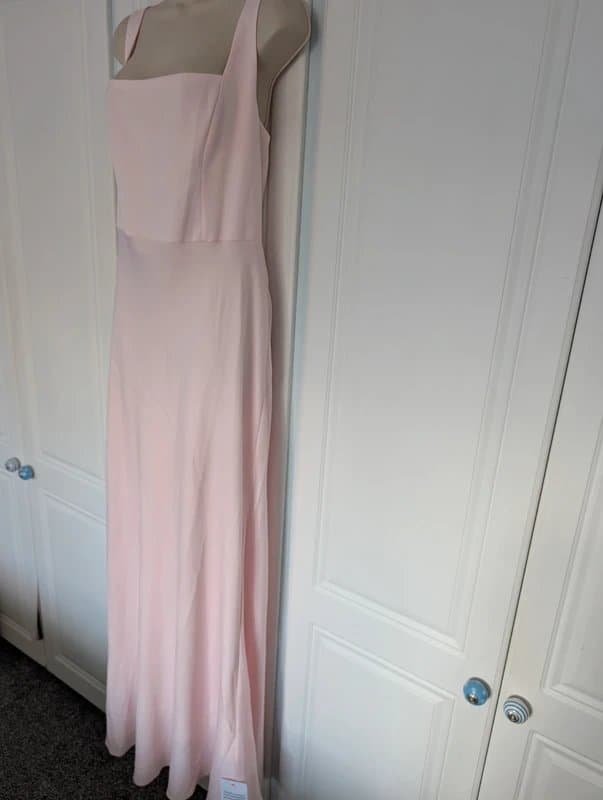 ASOS ASOS Design satin maxi dress in pink size 18