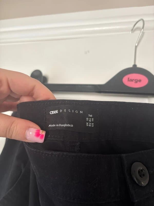 ASOS ASOS Design Black Cargo Pants