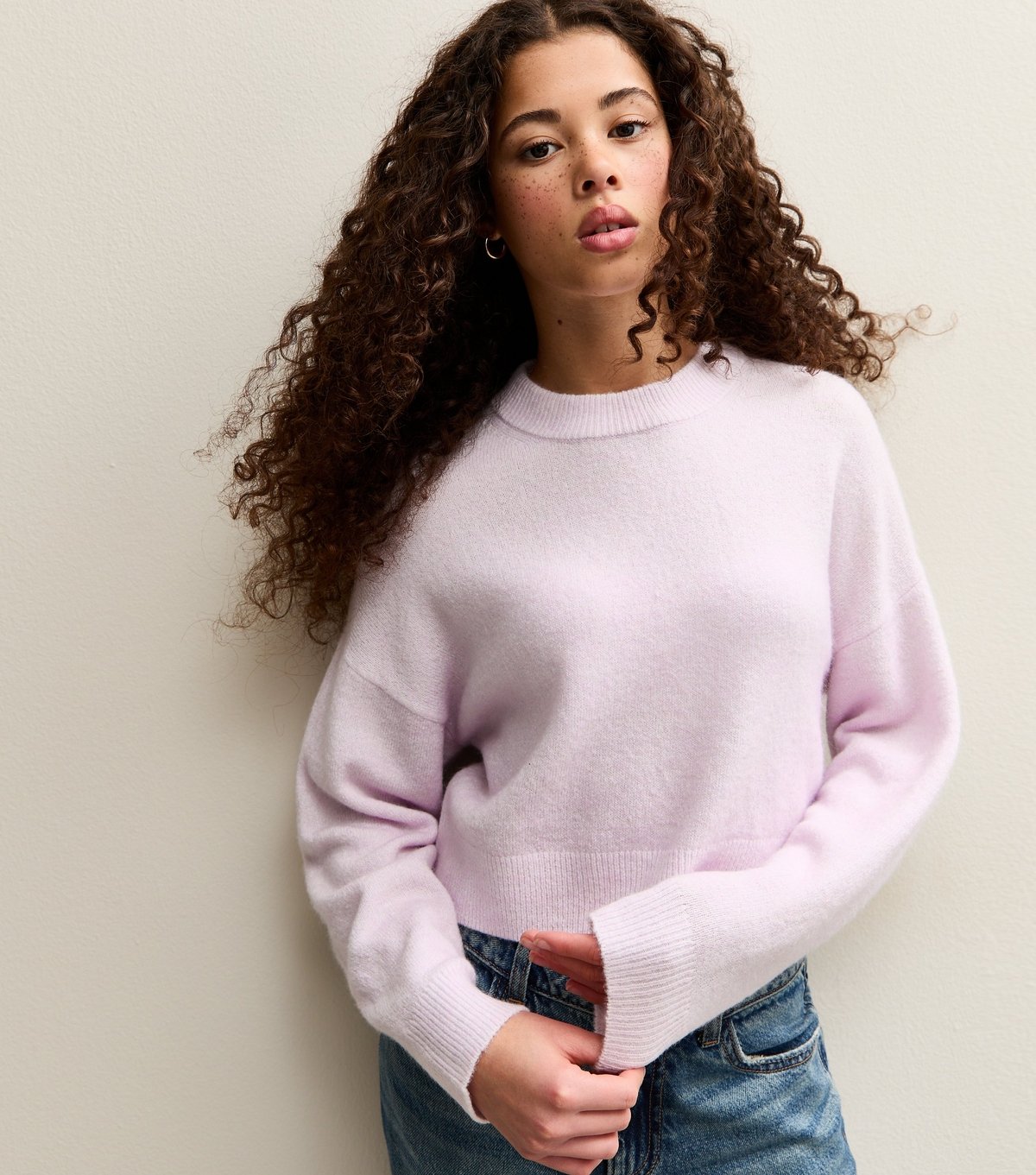 New Look Girls' Lilac Crew Neck Jumper New Look - 2