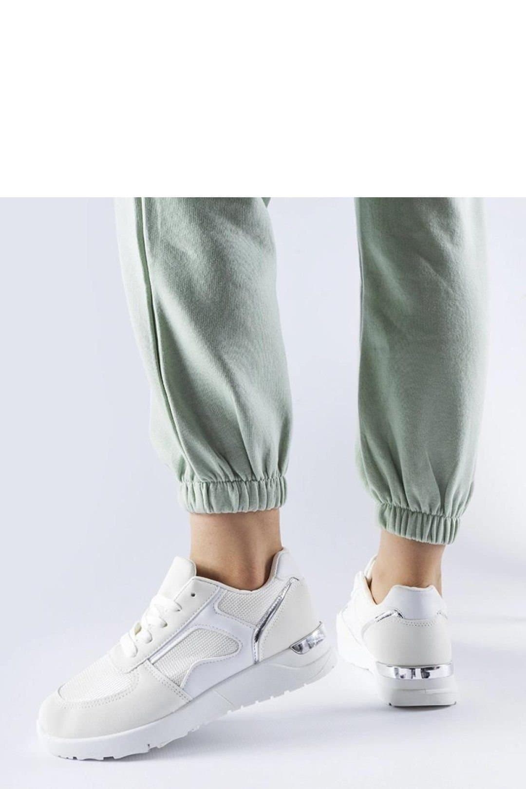 Love Lace Love Lace White Rubber Sole Lace-Up Sneakers
