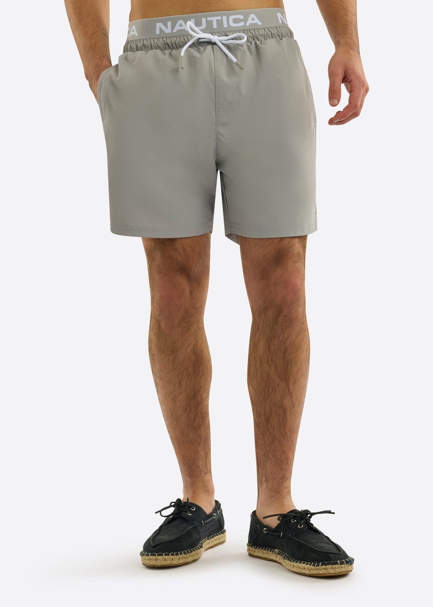 Nautica Nautica Men's Guam 6" Swim Short in Light Grey - 3