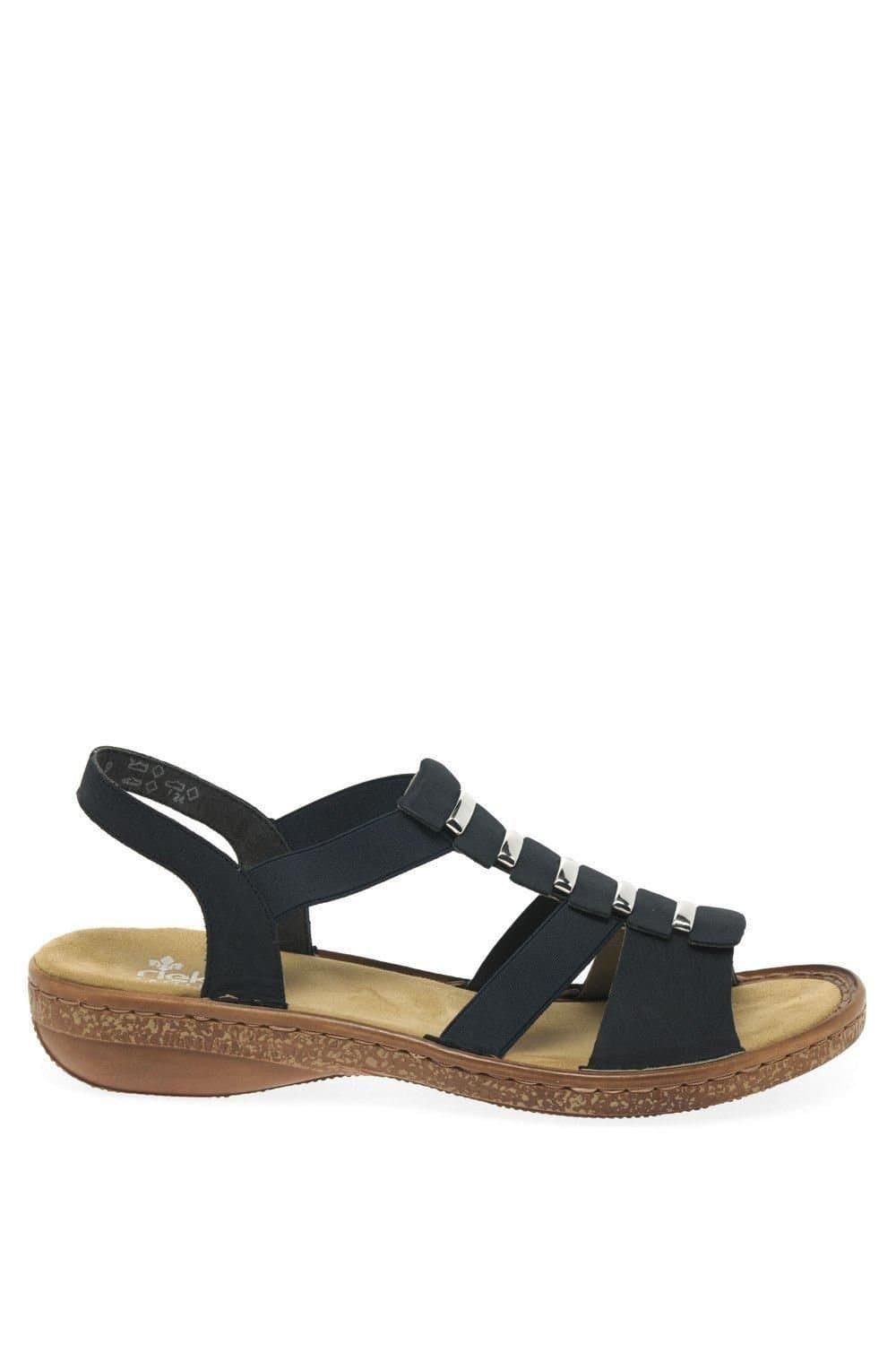 Rieker Rieker Women's 'Trim' Sling Back Sandals in Dark Blue