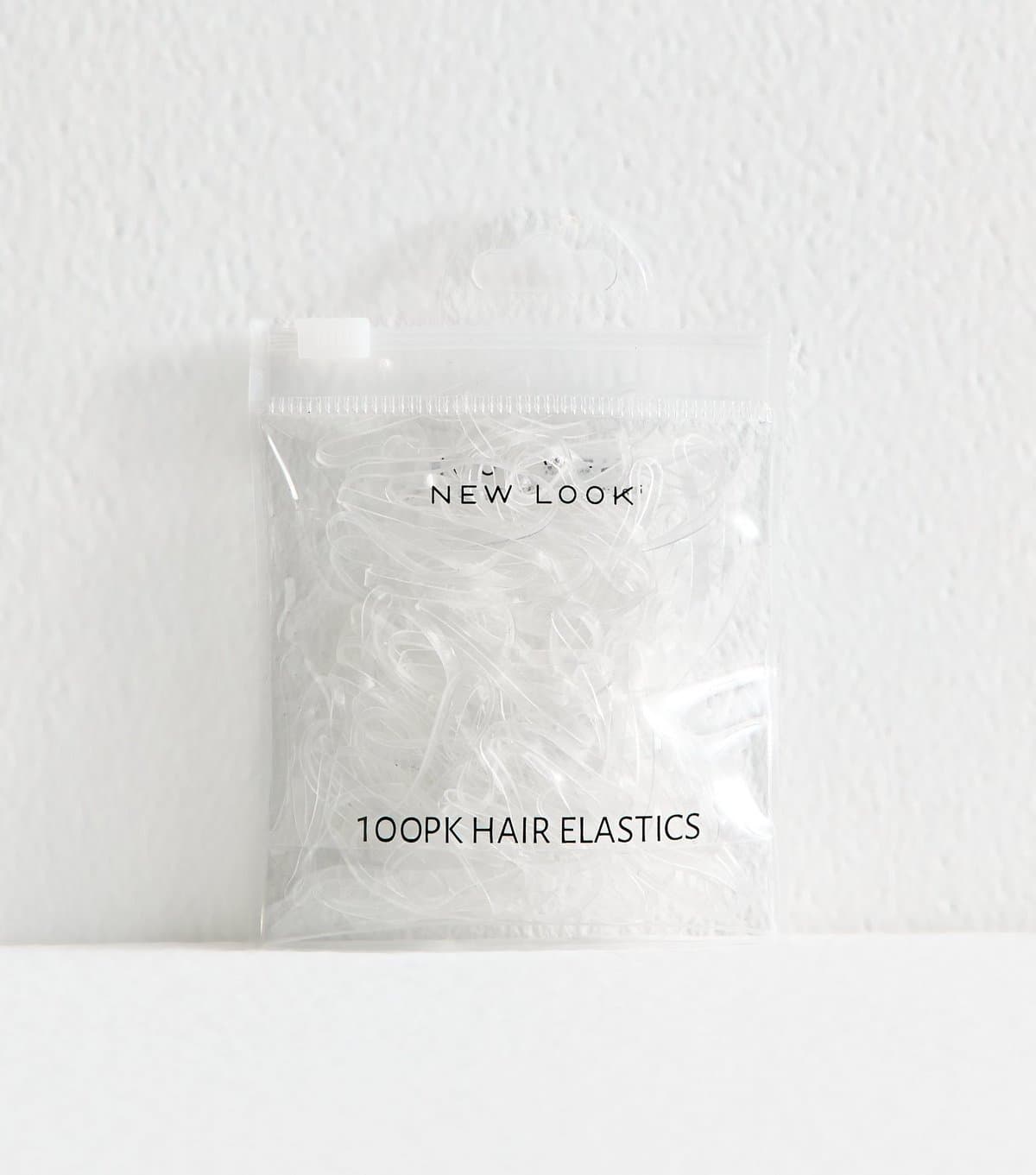 New Look Transparent Pack of 100 Elastic Hair Bands New Look
