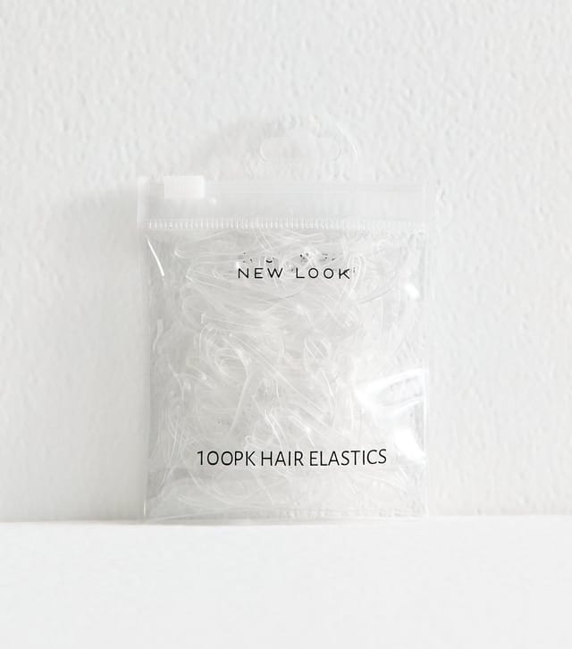 New Look Transparent Pack of 100 Elastic Hair Bands New Look - 2