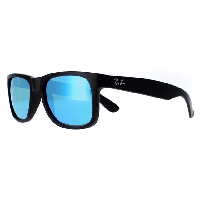 Ray-Ban Ray-Ban Men's Rectangle Black Blue Mirror Sunglasses - 2