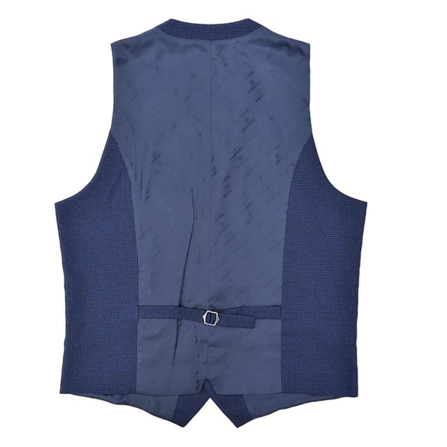 Lambretta Lambretta Men's Spencer Checked Waistcoat in Navy - 2