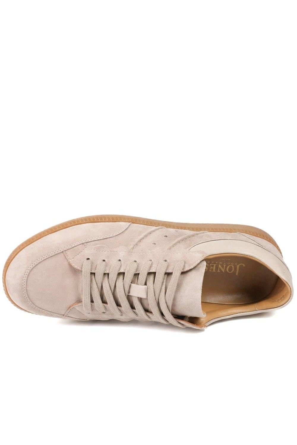 Jones Bootmaker Jones Bootmaker Women's Anouk Leather Lace Up Trainers in Beige - 4