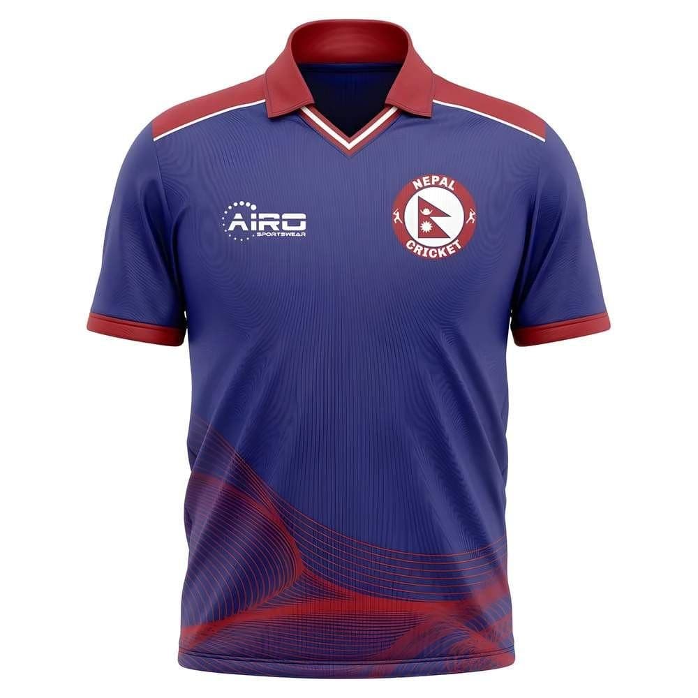 Nepal Nepal Men's Mens 2025-2026 Cricket ConcepT-Shirt in Navy