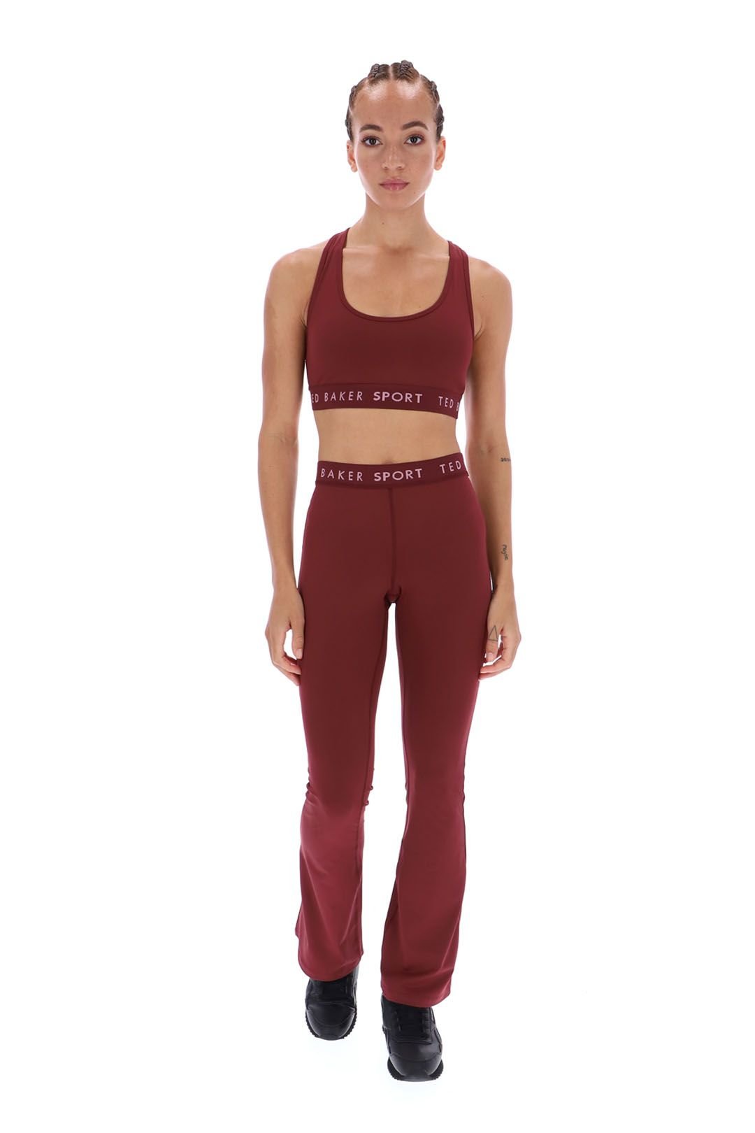 Ted Baker Ted Baker Women's Tb Sport Christine Essentials Flare Legging Burgundy - 3