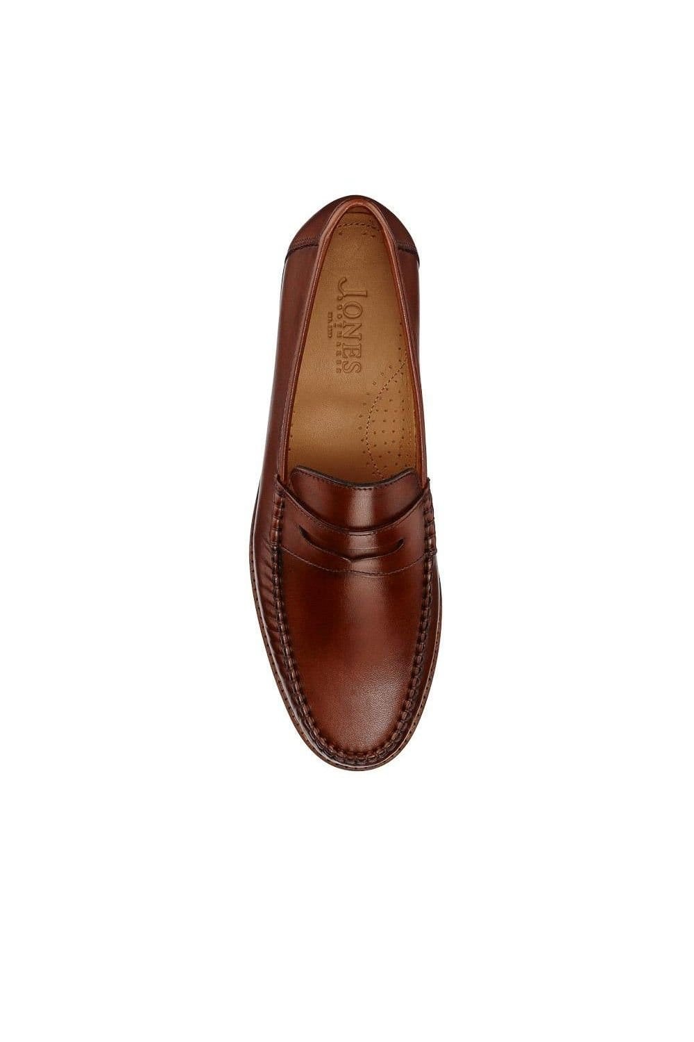 Jones Bootmaker Jones Bootmaker Men's Quennell Leather Penny Loafers in Light Brown - 4