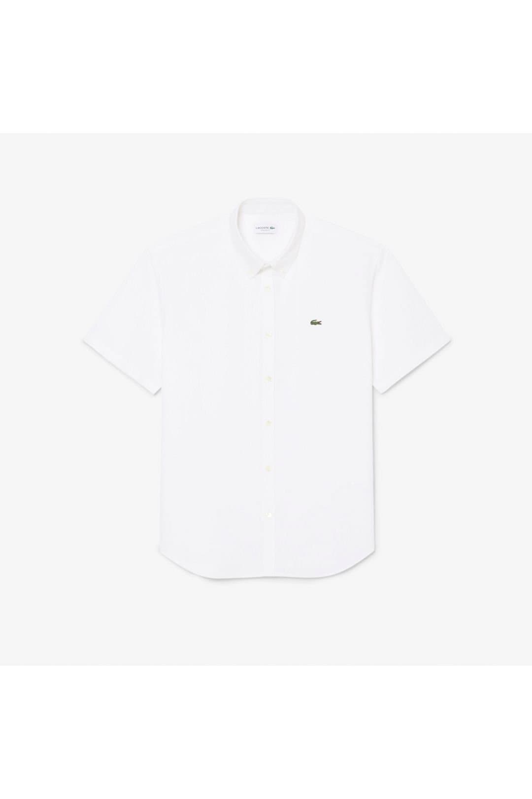 Lacoste Lacoste Men's Short Sleeve Shirt White/White in White