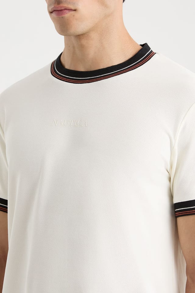 Nautica Nautica Men's Renzo T-Shirt in Off-White - 3