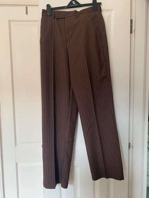 ASOS Design ASOS Brown Pinstripe Trousers