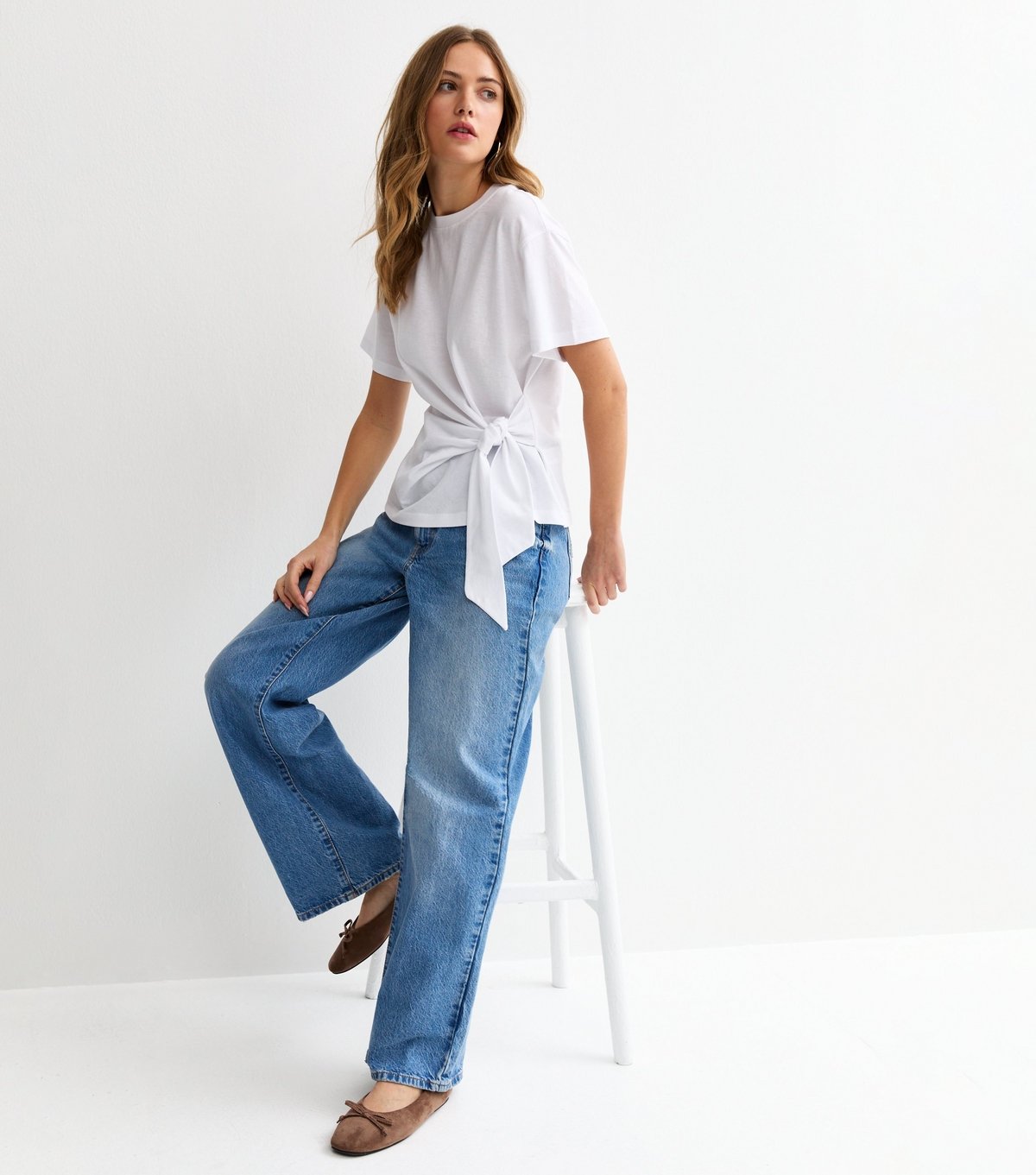 New Look Women's White Side Tie T-Shirt New Look - 3