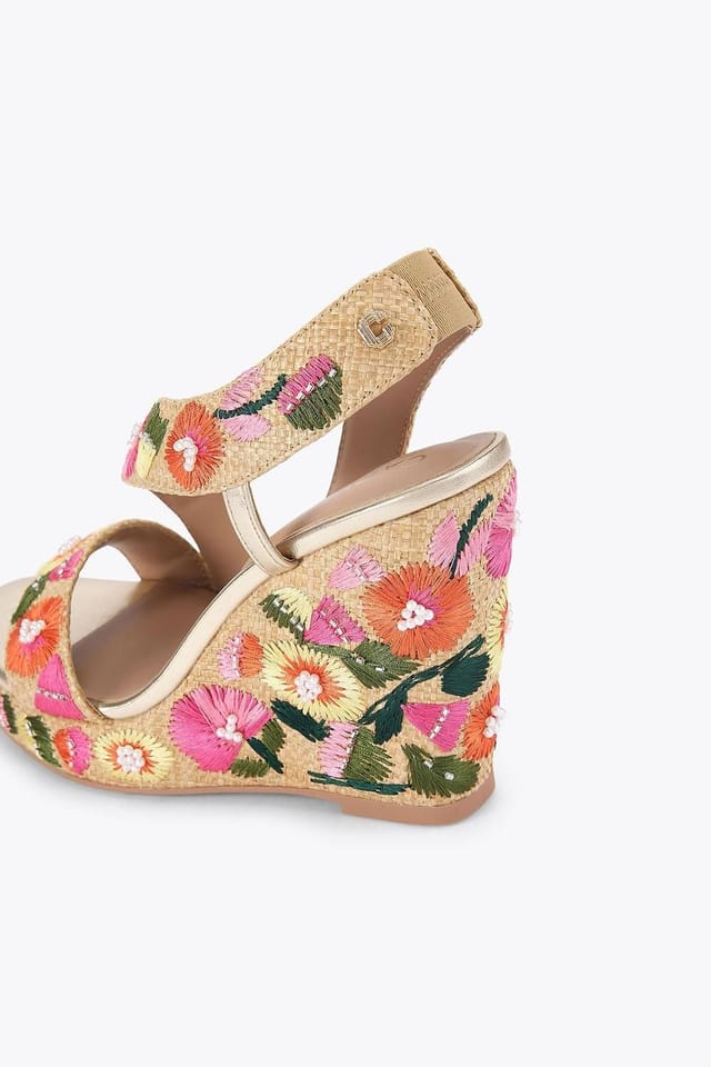 Carvela Carvela Women's 'Gala Wedge 110 Embroidery' Heels - 3