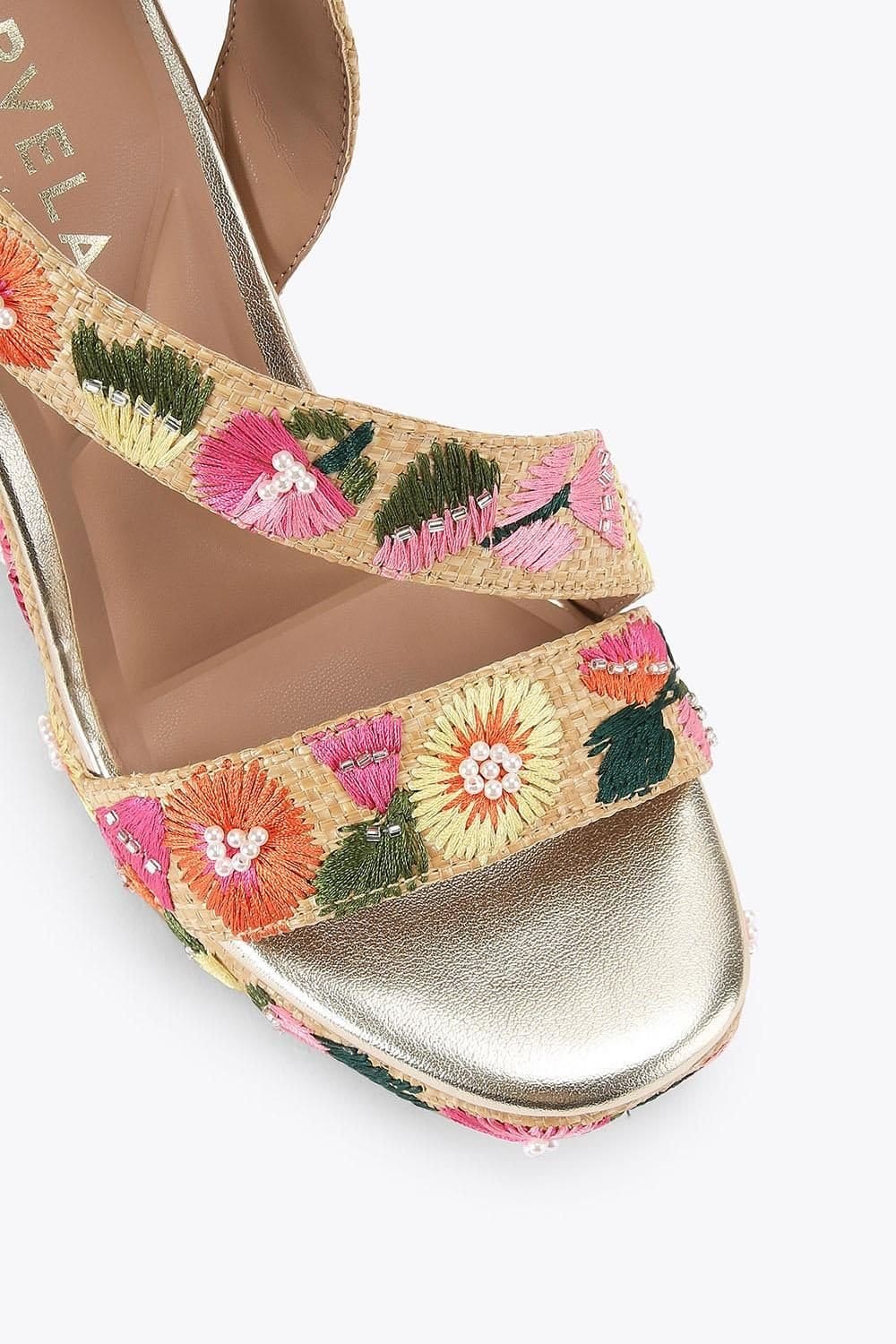 Carvela Carvela Women's 'Gala Wedge 110 Embroidery' Heels - 4