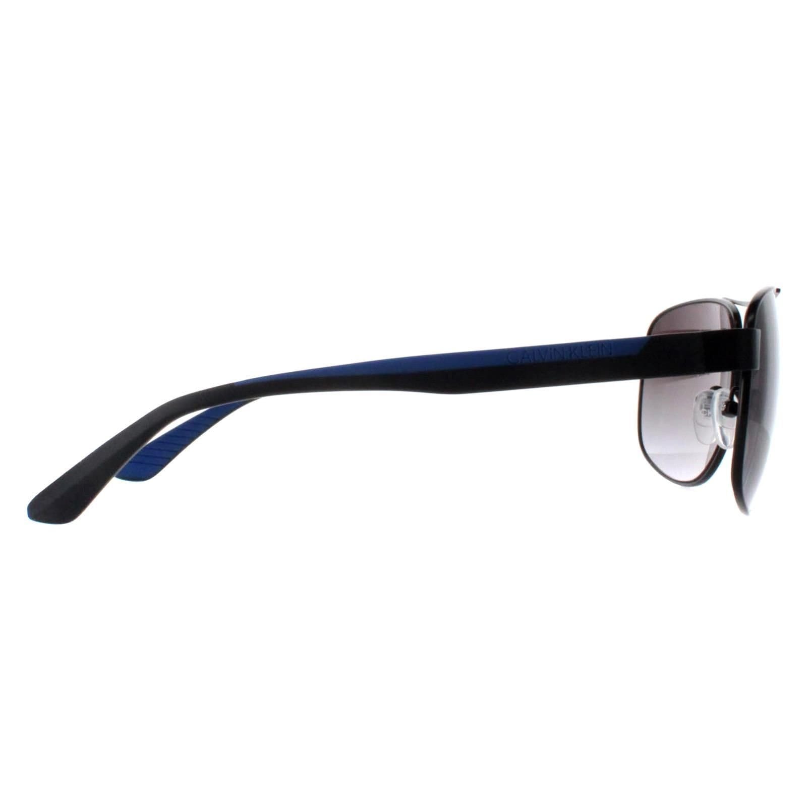 Calvin Klein CALVIN KLEIN Men's Aviator Matte Black Charcoal Dark Grey CK20319S - 4