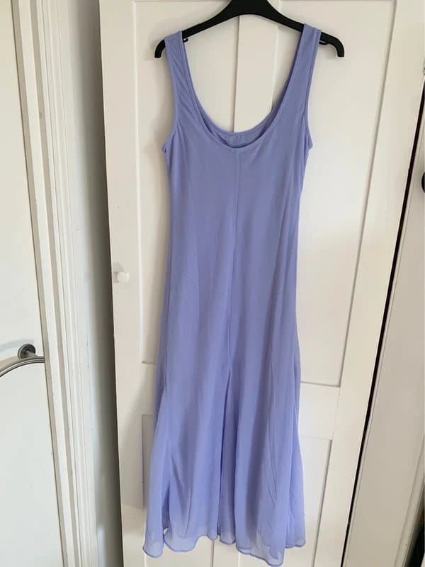 ASOS ASOS chiffon midi scoop dress in cornflower blue