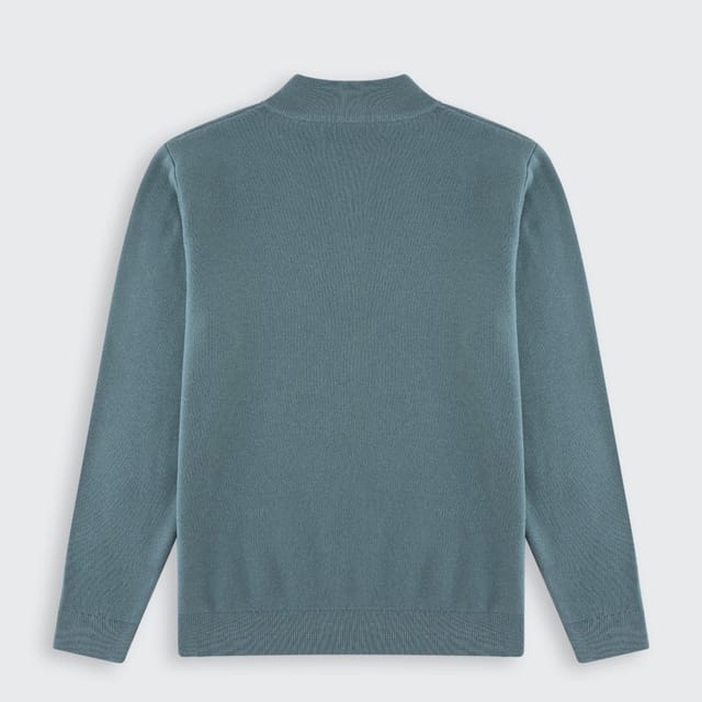 Walker & Hunt Walker & Hunt Men's Huxley Quarter Zip in Green - 2