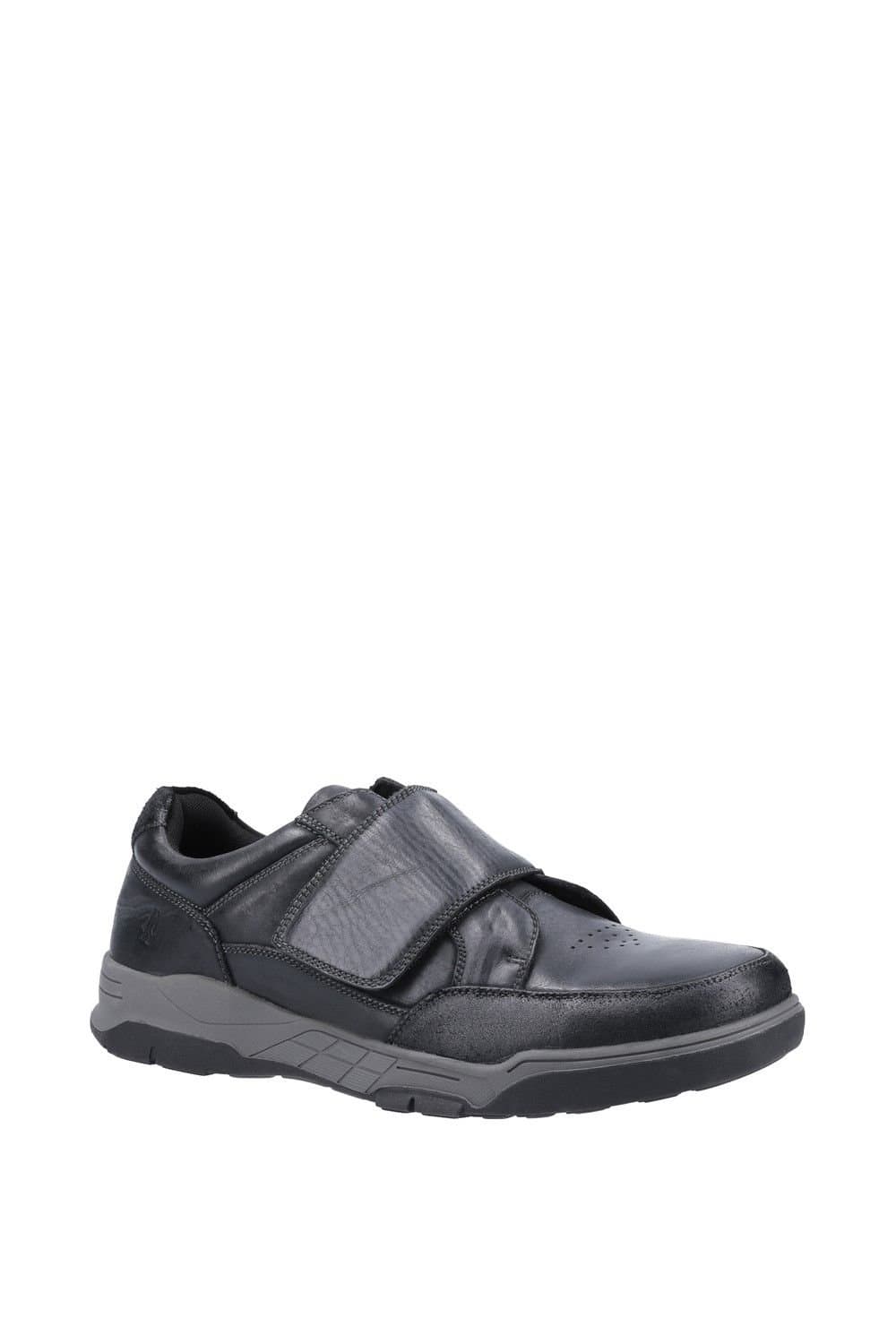 Hush Puppies Hush Puppies Men's 'Fabian' Smooth Leather Touch Fastening Shoes in Black