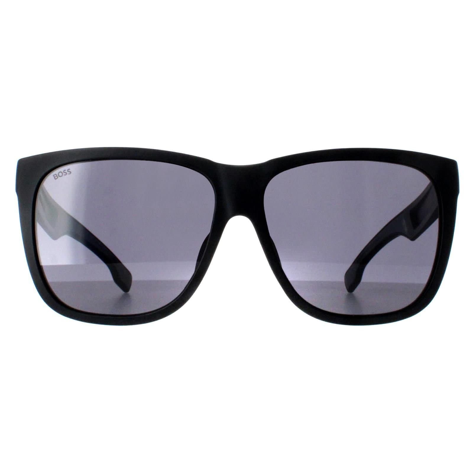 Hugo Boss Hugo Boss Men's Square Matte Black Grey Dark Grey BOSS 1453/F/S