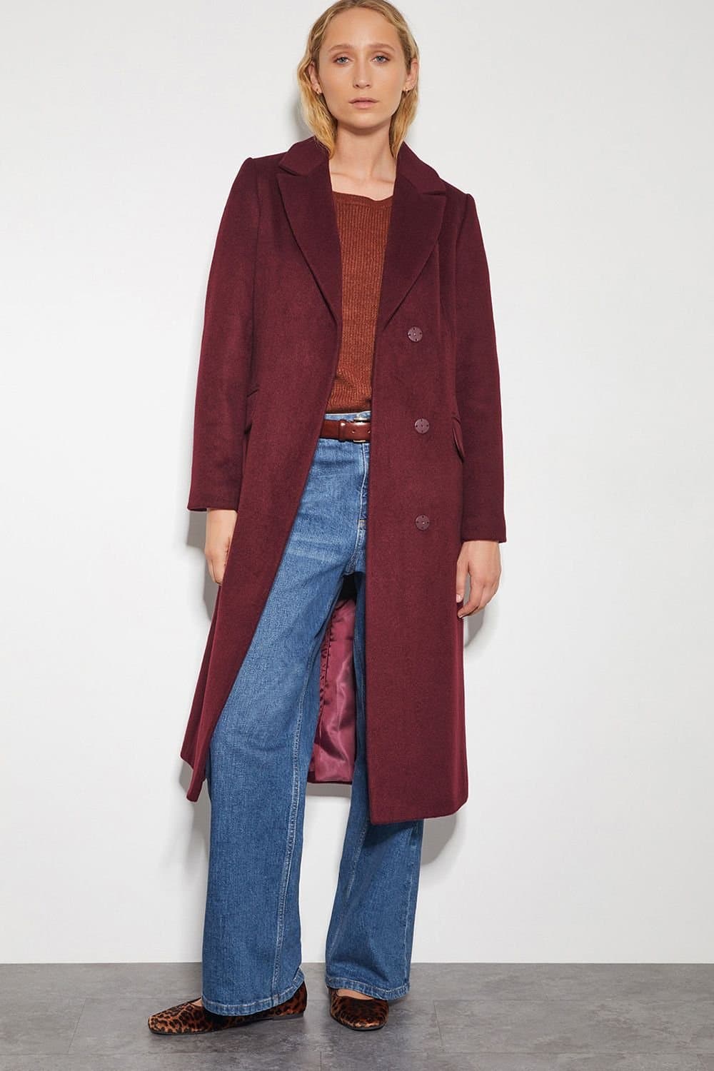 Monsoon Monsoon Women's Arabella A-Line Coat Red