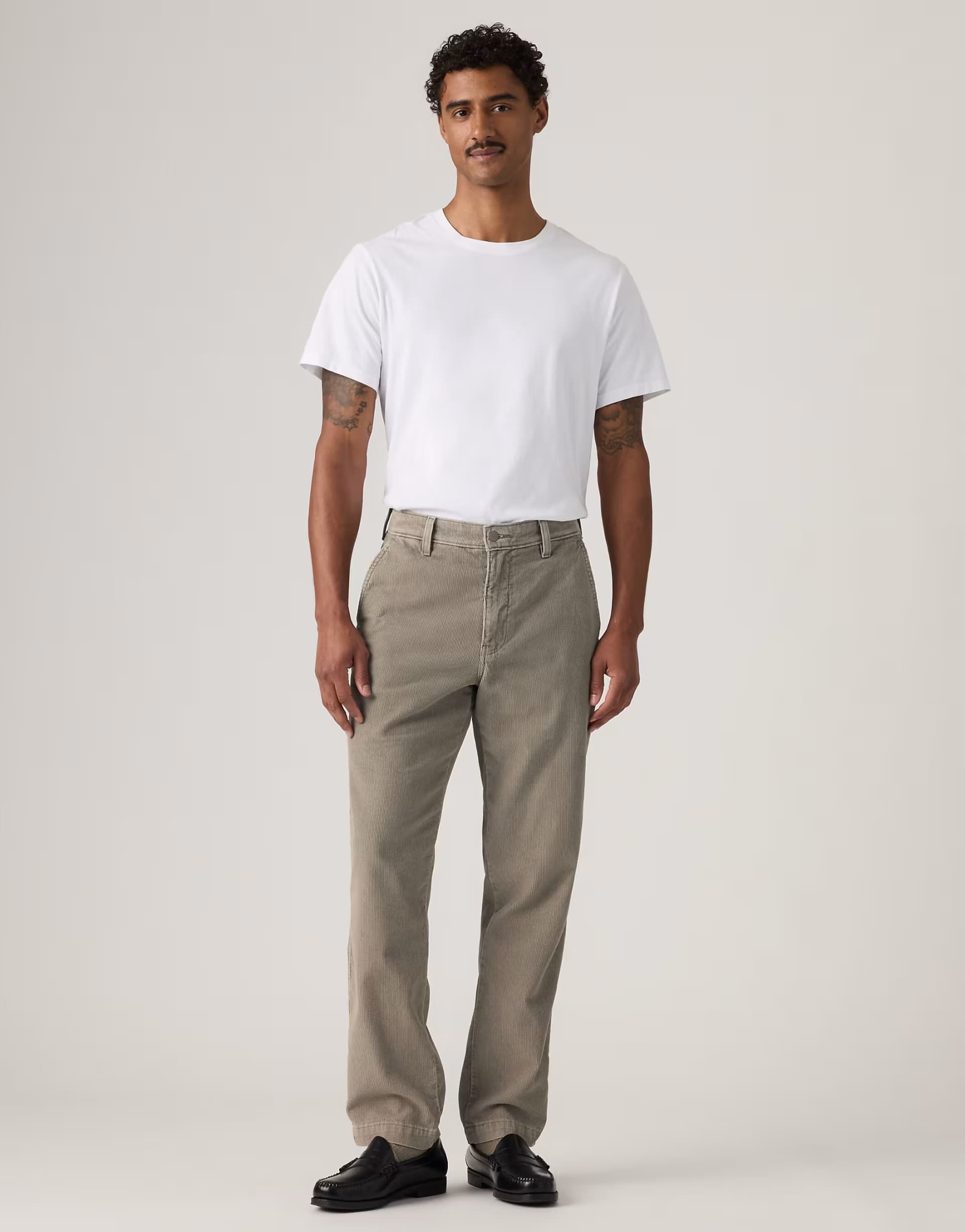 ASOS Levi's Xx authentic relaxed corduroy chinos in grey